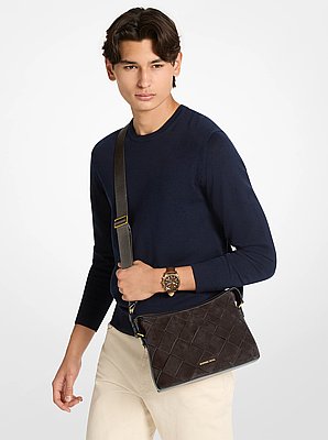 Nicholas Suede Crossbody Messenger