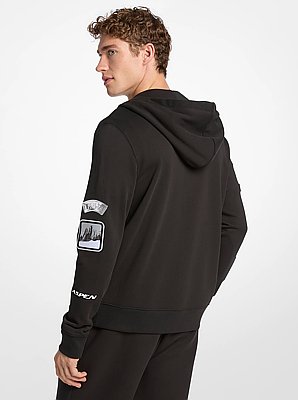 Embellished Cotton Zip-Up Hoodie