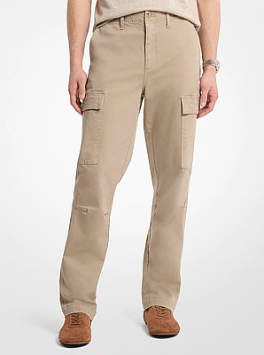 Stretch Cotton Twill Cargo Pants