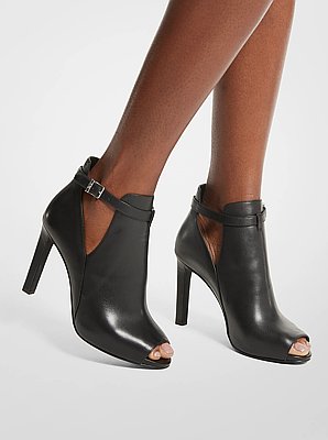 Lawson Leather Open-Toe Ankle Boot