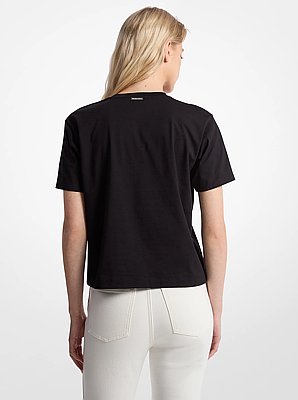 Embellished Logo Organic Cotton T-Shirt