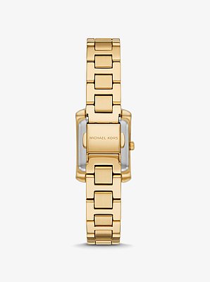 Mini Emery Pav&eacute; Gold-Tone Watch