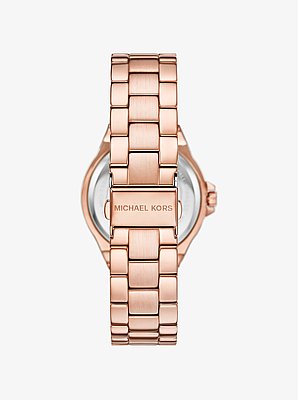 Lennox Pav&eacute; Rose Gold-Tone Watch