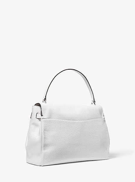 Hamilton Moderne Large Textured Leather Satchel