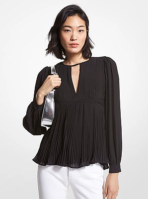 Pleated Georgette Blouse