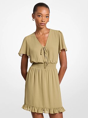 Vestido mini de georgette