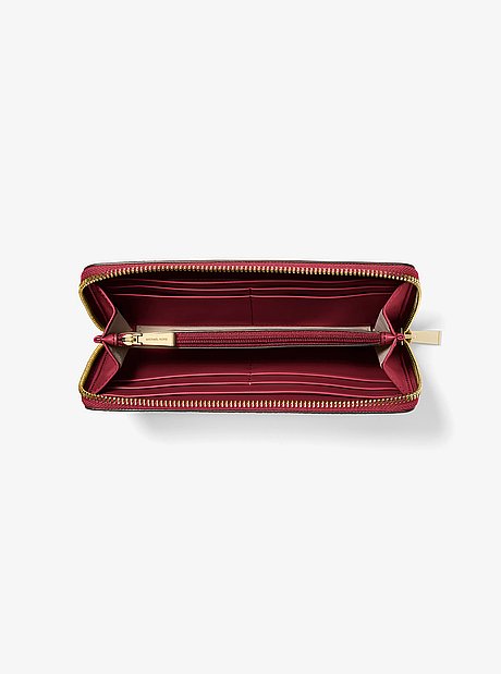Jet Set Large Pebbled Leather Wallet