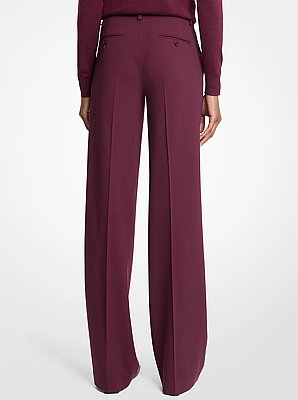 Pantal&oacute;n Camilla de corte recto en lana el&aacute;stica