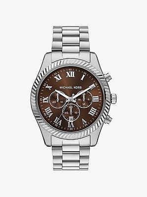 Oversized Lexington Silver-Tone Watch