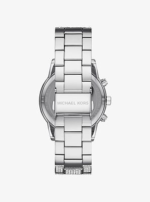 Montre Bryant de ton argent &agrave; pav&eacute;