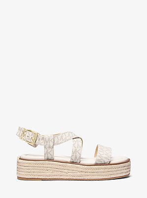 Espadrille-Sandale Lynn mit Signature-Logomuster und Plateau