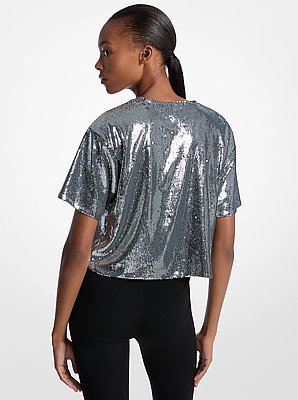 KORS Sequined Boxy T-Shirt