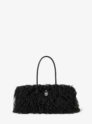 Hamilton Moderne Small Faux Shearling Satchel