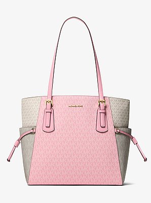 Voyager Large Color-Block Signature Logo Tote Bag
