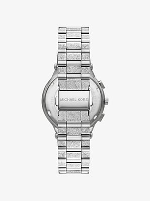 Oversized Billie Frosted Silver-Tone Watch