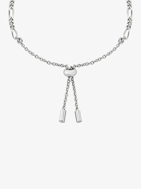 Pav&eacute; Logo Pendant Slider Bracelet