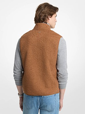 Gilet en maille boucl&eacute;e