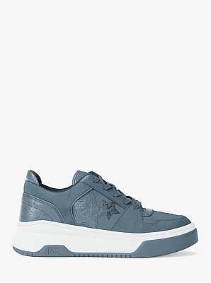 Lexi Embellished Mixed-Media Sneaker