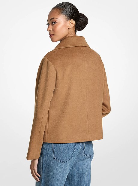 Veste en m&eacute;lange de laine avec fermoir &agrave; barrette