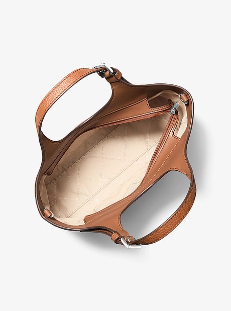 Bernie Small Pebbled Leather Satchel
