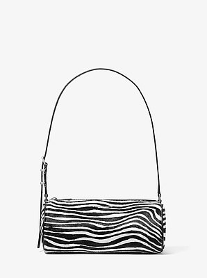 Izzy Small Zebra Print Calf Hair Pochette
