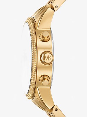 Oversized Hutton Gold-Tone Watch
