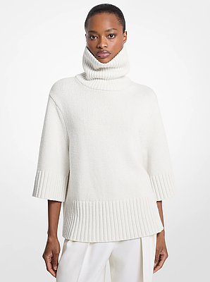 Cashmere Funnel-Neck Sweater