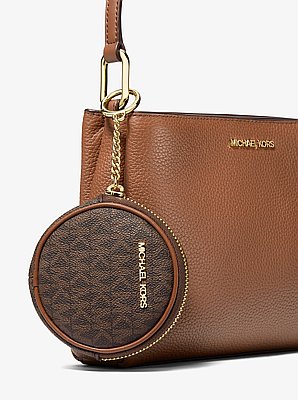 Trisha Pebbled Leather Crossbody Bag With Pouch Gift Set