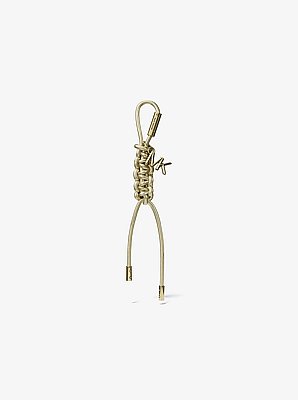 Gold-Tone and Metallic Braided Cord Bag Charm