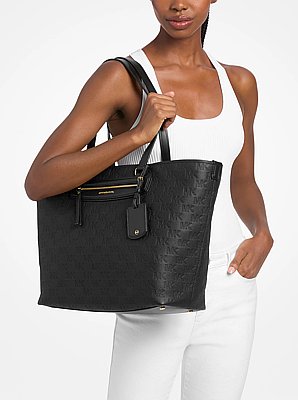 Shopper Jet Set Travel Extra-Large aus Leder mit Logopr&auml;gung