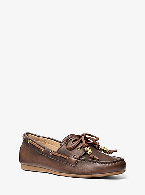 Fallon Burnished Leather Moccasin