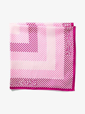 Foulard &agrave; rayures en soie