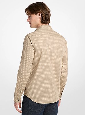 Polka Dot Stretch Cotton Shirt 