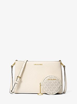 Trisha Pebbled Leather Crossbody Bag With Pouch Gift Set