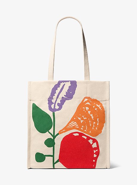 Bolsa tote Watch Hunger Stop grande de lona de algod&oacute;n estampada