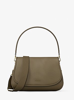 Wandelbare Messenger-Tasche Holmes Medium aus gekrispeltem Leder