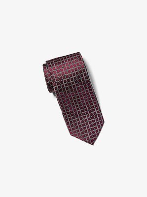 Tile Print Silk Tie