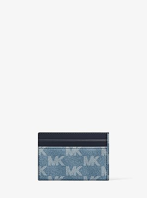 Cooper Medium Logo Jacquard Denim Wallet