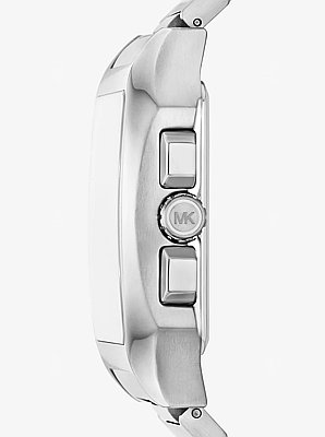 Reloj Hayes deportivo oversize en tono plateado
