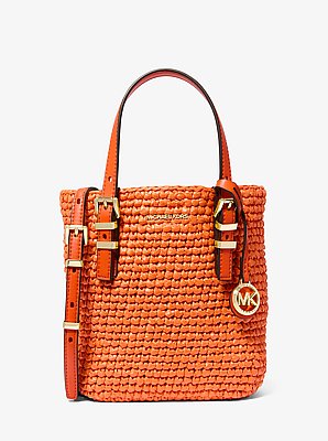 Borsa a tracolla Quinn extra small in paglia crochet