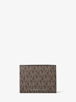 Cooper Leather and Signature Logo Billfold Wallet With Passcase