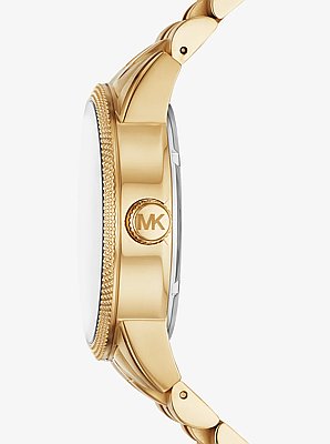 Reloj Hutton oversize en tono dorado