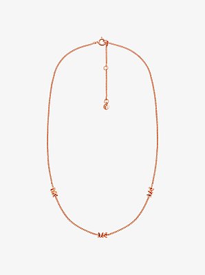 Halsketting van sterlingzilver met plating met edelmetaal en logo