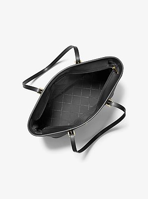 Shopper Jet Set aus Saffianleder mit Anh&auml;nger