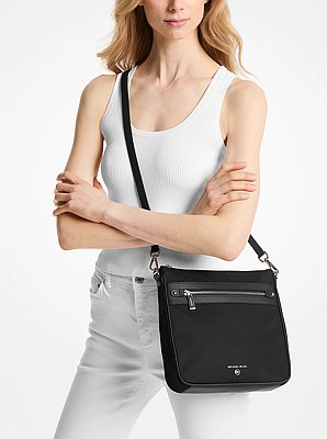 Jet Set Large Nylon Gabardine Messenger Bag