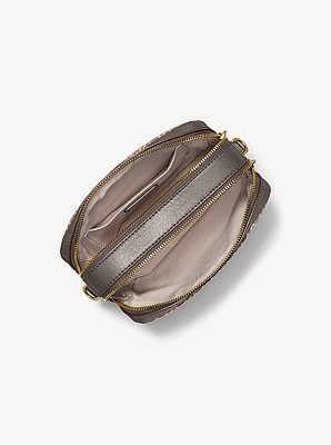 Bryant Medium MK2000 Logo Jacquard Camera Crossbody Bag
