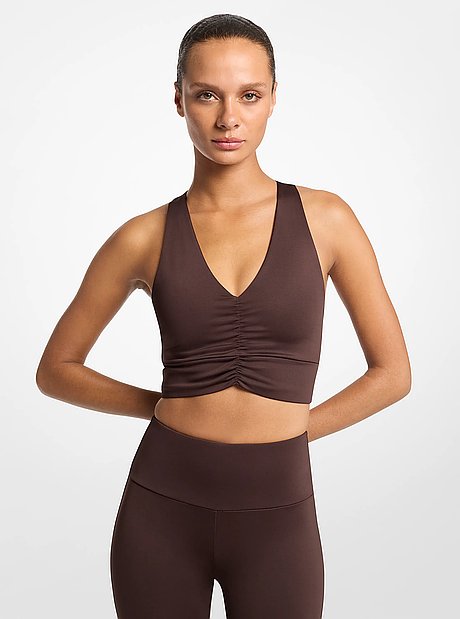 &bull; Sports bra <br/>&bull; Stretch polyester  <br/>&bull; 77% polyester/23% elastane <br/>&bull; Machine wash <br/>&bull; Imported <br/>&bull; Model is 5&rsquo;10&rdquo;/178 cm wearing size XS