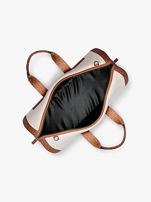 Cooper Pebbled Leather and Signature Logo Duffel Bag