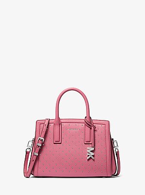 Henkeltasche Laila Small aus Leder mit Nietenbesatz