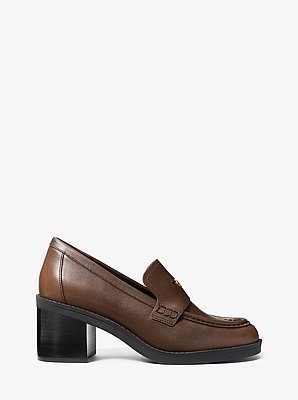Jennings Burnished Leather Loafer Pump